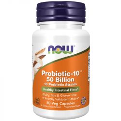 NOW Foods Probiotic-10 50 Billion Capsules 50