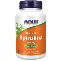 NOW Foods Spirulina Natural 500mg Capsules 120
