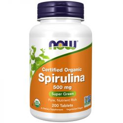 NOW Foods Spirulina Organic 500mg Tablets 200
