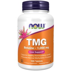 NOW Foods TMG (Trimethylglycine) 1000mg Tablets 100
