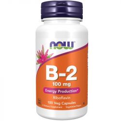 NOW Foods Vitamin B-2 Riboflavin 100mg Capsules 100