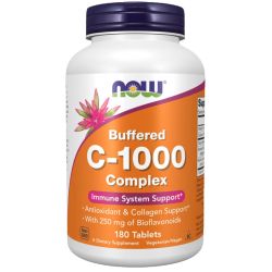 NOW Foods Vitamin C-1000 Complex Buffered with 250mg Bioflavonoids Tablets 180
