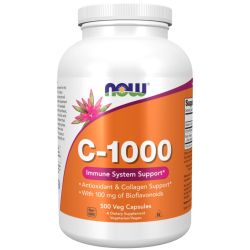 NOW Foods Vitamin C-1000 with 100mg Bioflavonids Capsules 500
