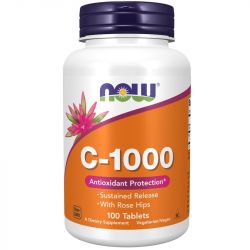 NOW Foods Vitamin C-1000 with Rose Hips Sustained Release Tablets 100
