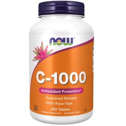 NOW Foods Vitamin C-1000 with Rose Hips - Sustained Release Tablets 250
