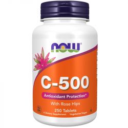 NOW Foods Vitamin C-500 with Rose Hips Tablets 250
