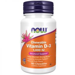 NOW Foods Vitamin D-3 1000iu Chewables 180
