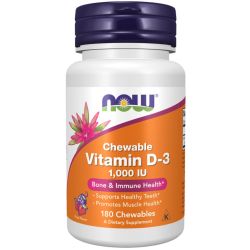 NOW Foods Vitamin D-3 1000iu Chewables 180
