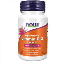 NOW Foods Vitamin D-3 2000iu Softgels 120
