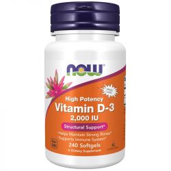NOW Foods Vitamin D-3 2000iu Softgels 240
