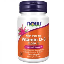 NOW Foods Vitamin D-3 2000iu Softgels 30
