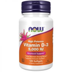 NOW Foods Vitamin D-3 5000iu Softgels 120