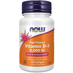 NOW Foods Vitamin D-3 5000iu Softgels 120