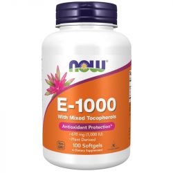 NOW Foods Vitamin E-1000 Natural Mixed Tocopherols Softgels 100
