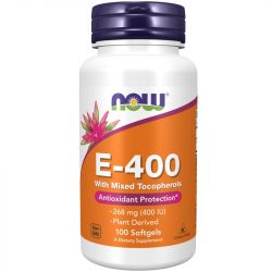 NOW Foods Vitamin E-400 Natural Mixed Tocopherols Softgels 100
