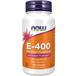 NOW Foods Vitamin E-400 Natural Mixed Tocopherols Softgels 100
