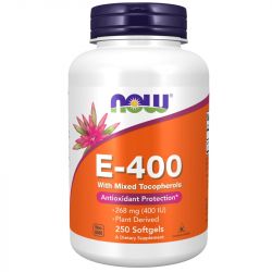 NOW Foods Vitamin E-400 Natural Mixed Tocopherols Softgels 250
