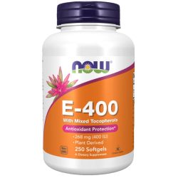 NOW Foods Vitamin E-400 Natural Mixed Tocopherols Gels 250