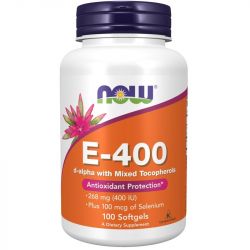 NOW Foods Vitamin E-400iu with Selenium Softgels 100
