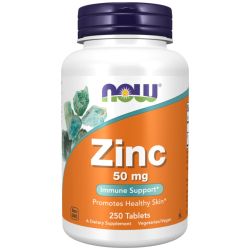 NOW Foods Zinc 50mg Tablets 250