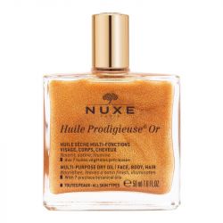NUXE Huile Prodigieuse Or Golden Shimmer Multi-Purpose Dry Oil for Face, Body and Hair 50ml