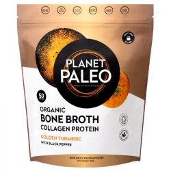 Planet Paleo Organic Bone Broth Collagen Protein Golden Turmeric 450g
