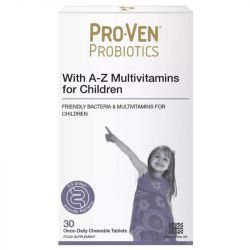 ProVen Probiotics Lactobacillius & Bifidus with A-Z Multivitamins Child Tabs 30