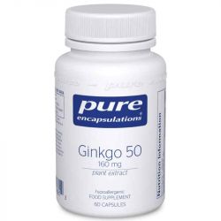 Pure Encapsulations Ginkgo 50 160mg Capsules 60
