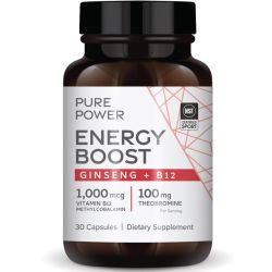 Pure Power Energy Boost with Ginseng B12 Capsules 30