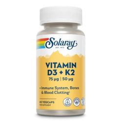 Solaray Vitamin D3 K2 Capsules 60