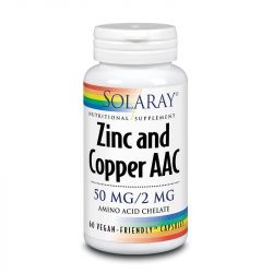 Solaray Zinc and Copper AAC Capsules 60 