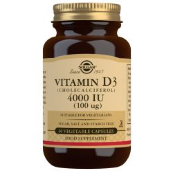 Solgar Vitamin D3 100ug (4000iu) Vegicaps 60