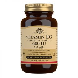 Solgar Vitamin D3 15ug (600iu) Vegicaps 60