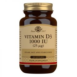 Solgar Vitamin D3 25ug (1000iu) Softgels 100