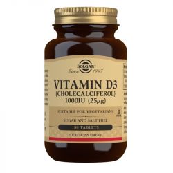 Solgar Vitamin D3 25ug (1000iu) Tablets 180