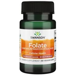 Swanson Folate (5-Methyltetrahydrofolic Acid) 400mcg Capsules 30