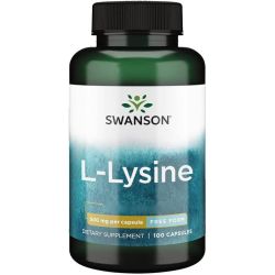 Swanson Lysine 500mg Free-Form Capsules 100