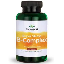 Swanson Super Stress B-Complex with Vitamin C Capsules 240
