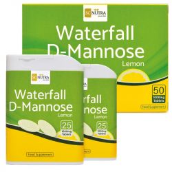 Sweet Cures Waterfall D-Mannose Lemon 1000mg Tablets 50