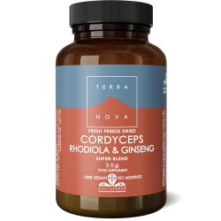 Terranova Cordyceps,Rhodiola & Ginseng Super-Blend Powder 30g