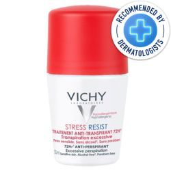 Vichy Deodorant 72hr Stress Resist Anti-Perspirant 50ml recommended by dermatologists