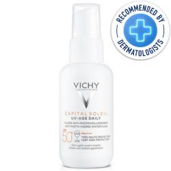 Vichy Capital Soleil UV-Age Daily SPF50+ Water Fluid 40ml recommended by dermatologists