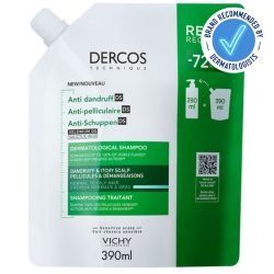 Vichy Dercos Anti-Dandruff Shampoo for Normal to Greasy Hair 390ml recommended by dermatologists
