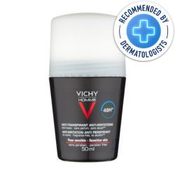 Vichy Homme 48hr Anti Perspirant Sensitive Skin Deodorant Roll-on 50ml