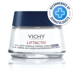 Vichy LiftActiv H.A. Anti-Wrinkle Firming Night Cream 50ml recommended by dermatologists