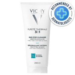 Vichy Purete Thermale One Step Cleanser 200ml recommended by dermatologists
