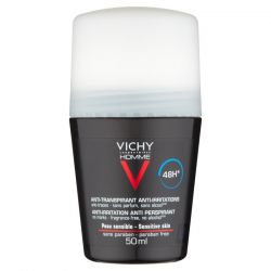Vichy Homme 48hr Anti Perspirant Sensitive Skin Deodorant Roll-on 50ml