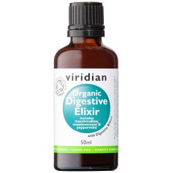 Viridian 100% Organic Digestive Elixir (digestive bitters, meadowsweet, marshmallow & more) NEW50ml