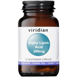 Viridian Alpha Lipoic Acid 200mg Veg Caps 30