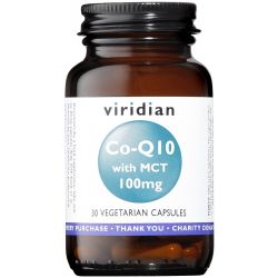 Viridian Co-enzyme Q10 100mg with MCT Veg Caps 30